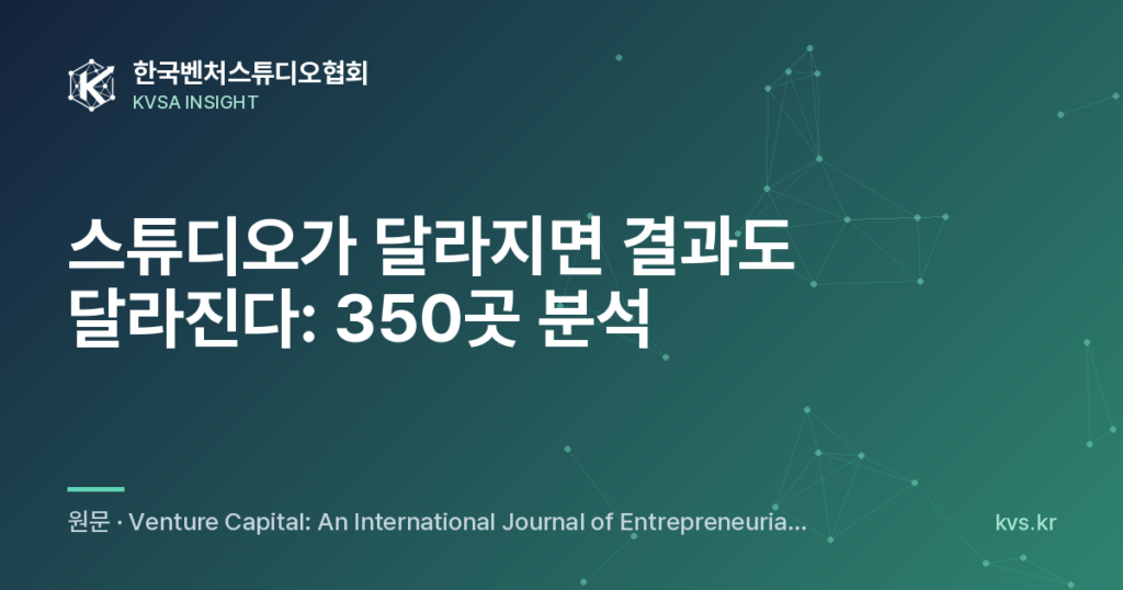 스튜디오가 달라지면 결과도 달라진다: 350곳 분석